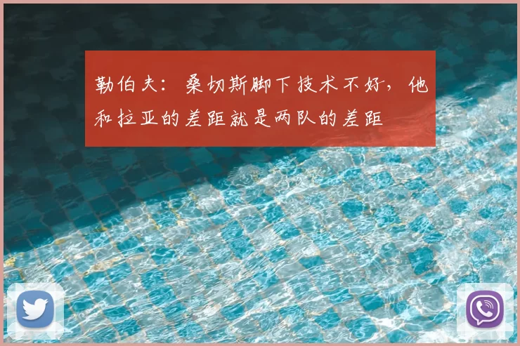 勒伯夫:桑切斯脚下技术不好,他和拉亚的差距就是两队的差距