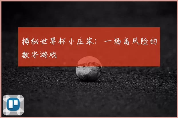 揭秘世界杯小庄家:一场高风险的数字游戏