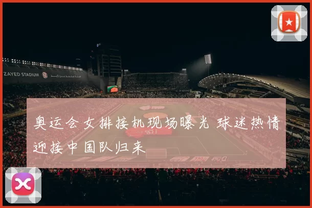 奥运会女排接机现场曝光 球迷热情迎接中国队归来